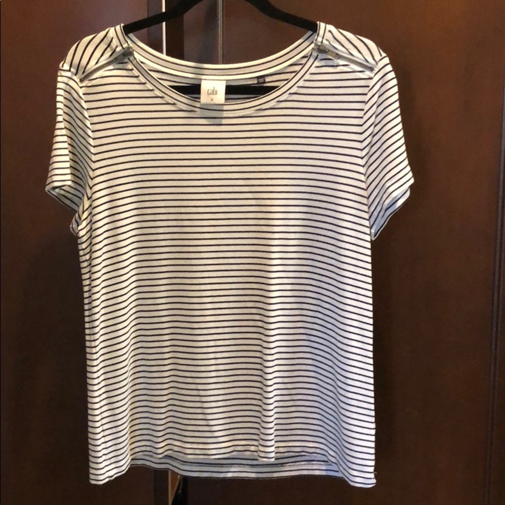 Cabi zipper detail shirt